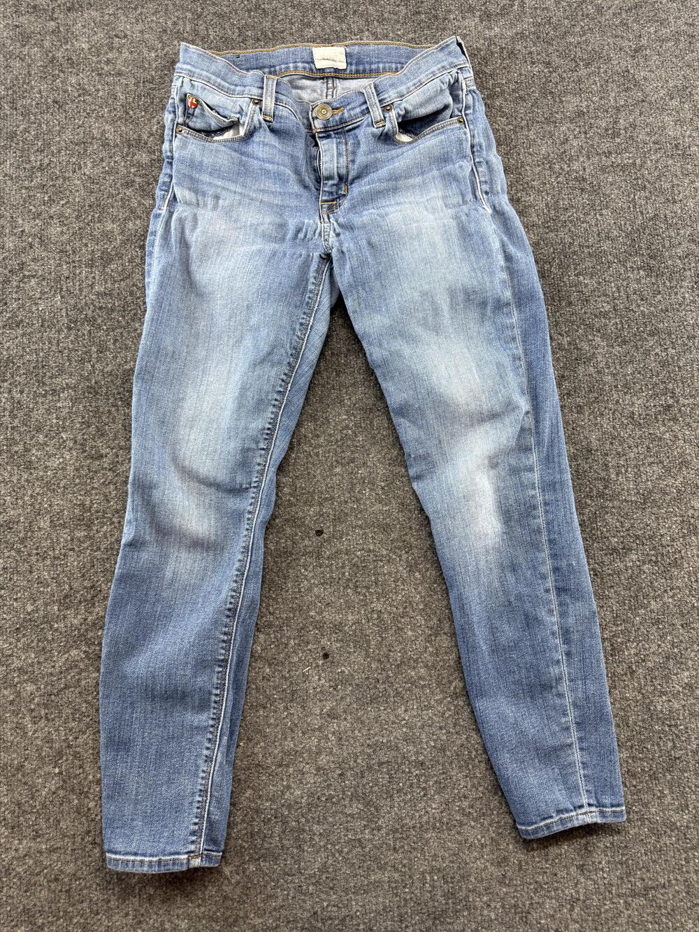 Hudson Krista Super Skinny Crop Jeans Womens 27 Light Wash Blue Mid Rise Denim